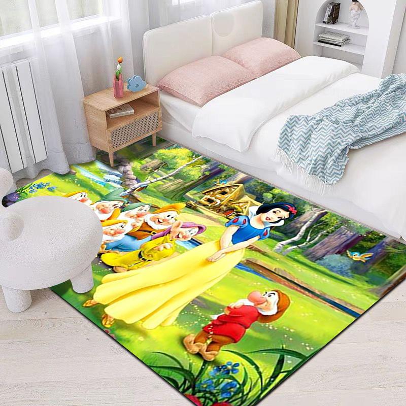 1PC Disney Snow White Print Carpet for Living Room Bedroom Kid's Room Home Decor Pink Room Decor Area Rug Non-slip Mat Play Mat