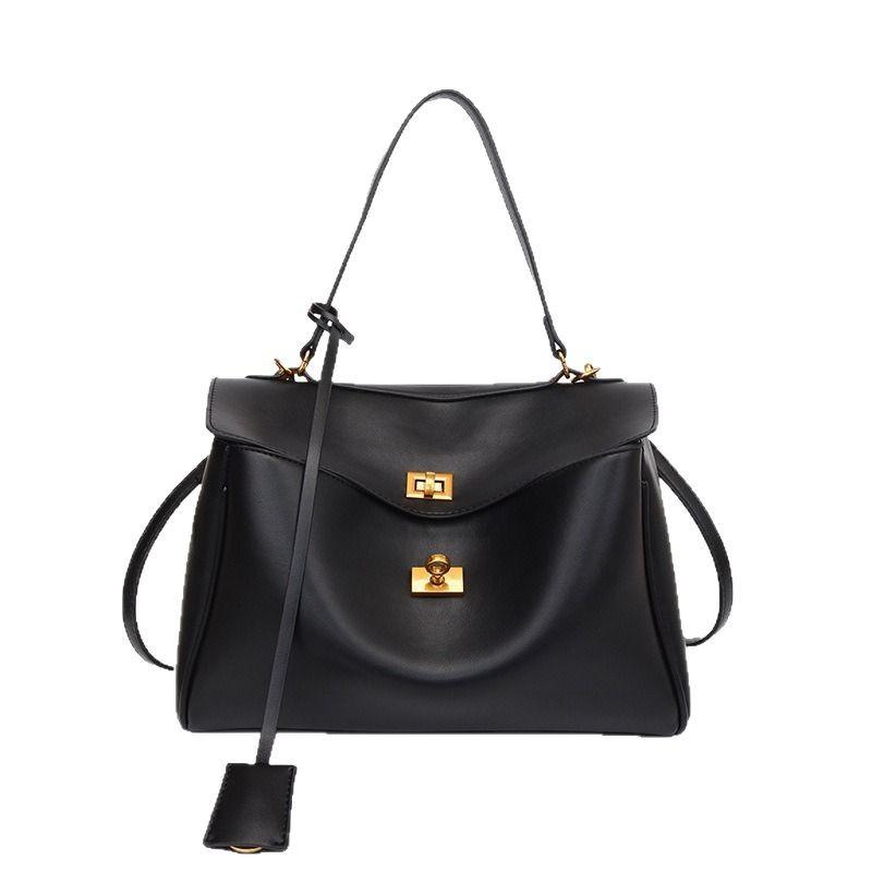 French Style Advanced Texture Soft Surface Tote Bag Women's Simple Large Capacity Elegant Underarm Shoulder Bag Commuter Messenger Bag