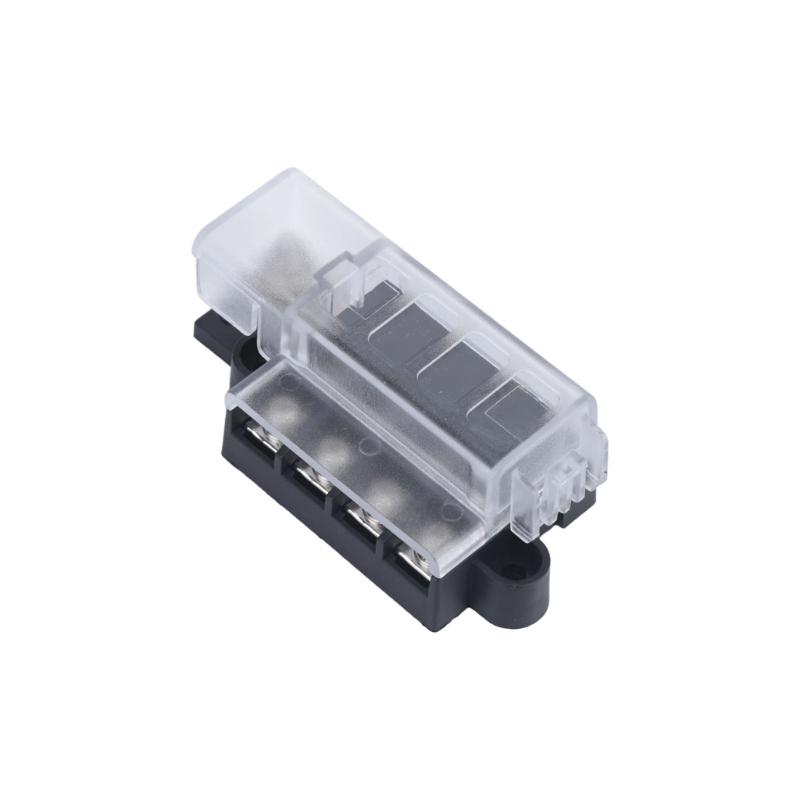 Car Fuses Box Circuit Block with Screw Connections, 4/6/8 Way Multiple Output Positions and Mounting Ears