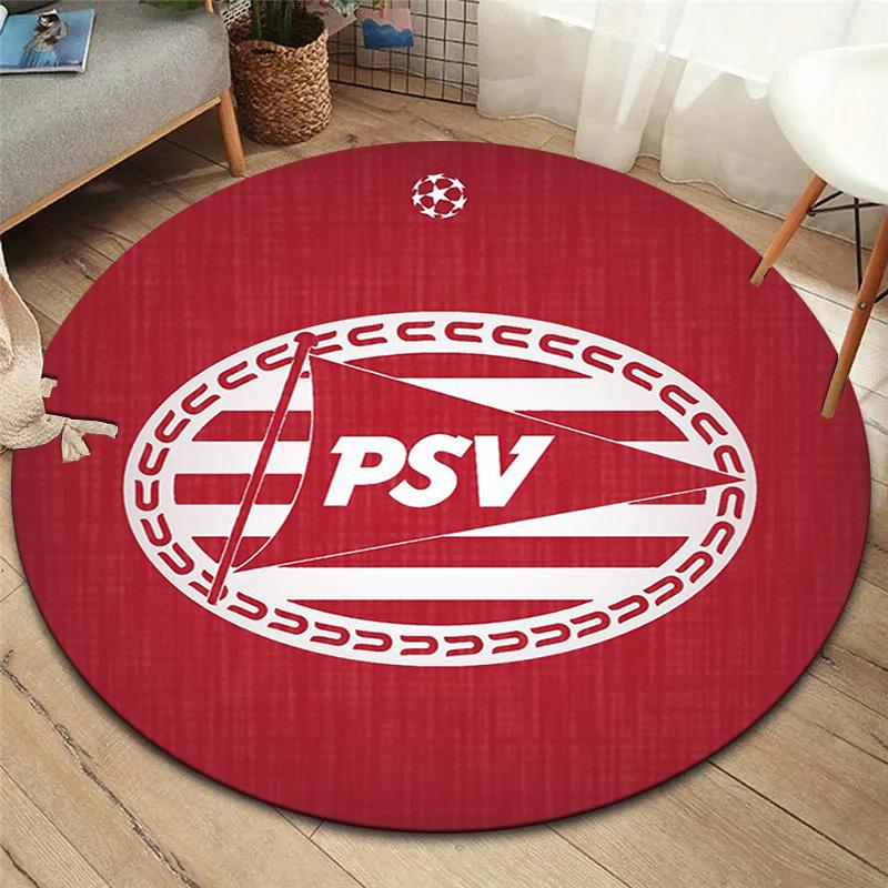 Philips Sport Vereniging Round Area Rug,Carpet Rug for Living Room Bedroom Sofa Playroom Decor,Non-slip Floor Mat