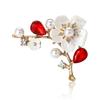 Boutique Alloy Rhinestone Large Plum Blossom Brooch Classical Temperament Women'S Clothing Corsage Jewelry Pin