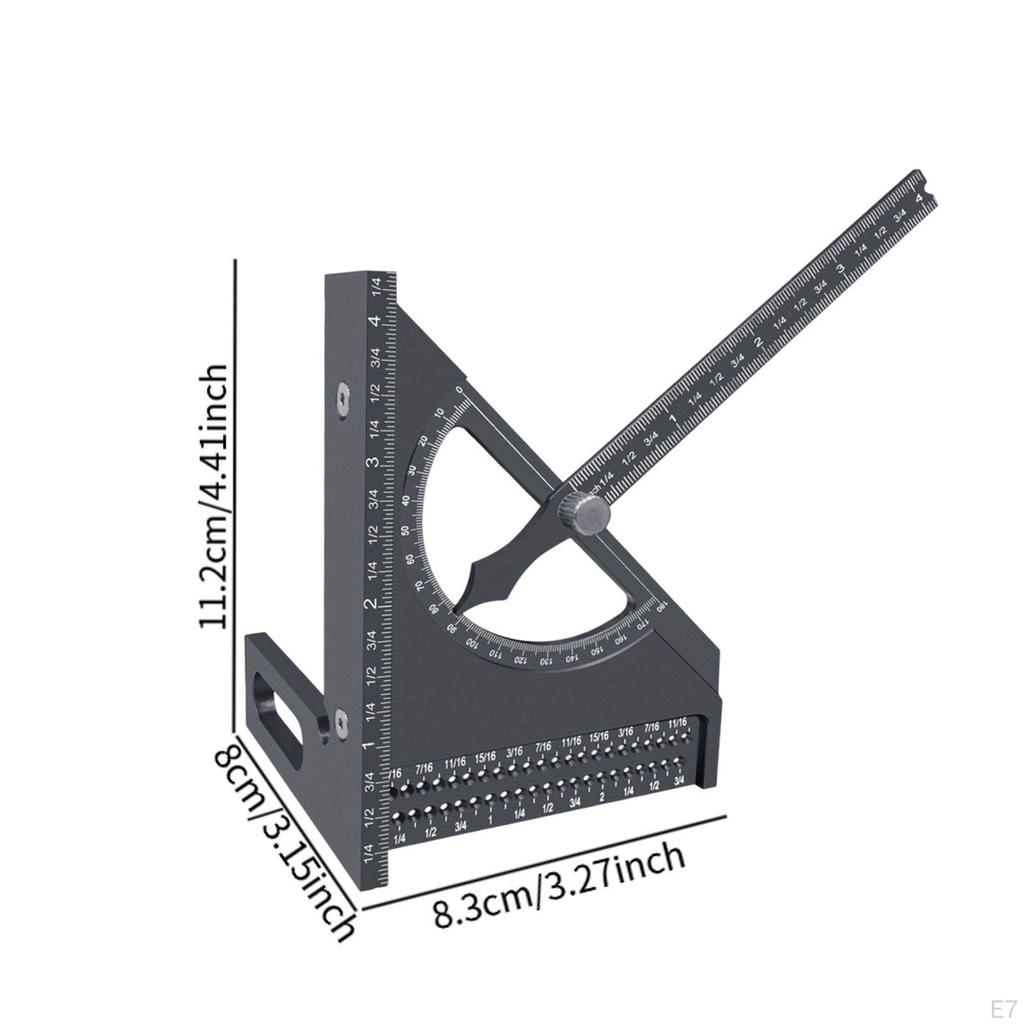 Measuring Triangle, Square, Carpenter's Tool, Adjustable Protractor for Woodworking Projects