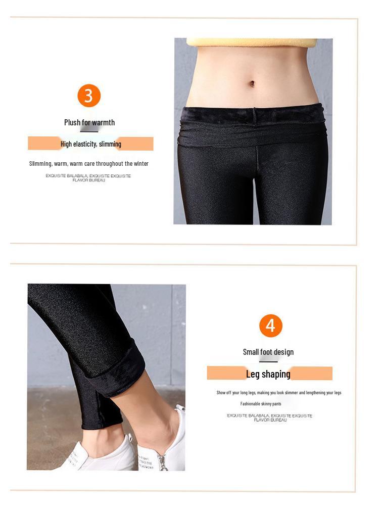 High-Waisted Fleece-Lined Glossy Stirrup Leggings for Outdoors