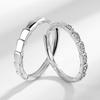 S925 Sterling Silver Adjustable Wedding Rings, Simple INS Style, for Couples