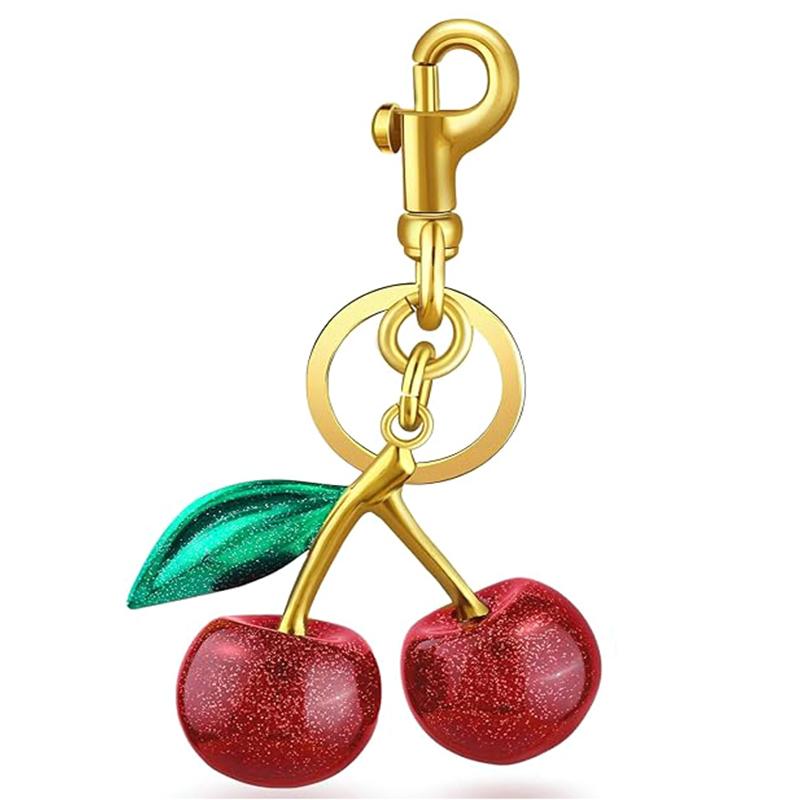

Cherry Bag Charm Cute Key Chains Cherry Purse Charms for Handbags