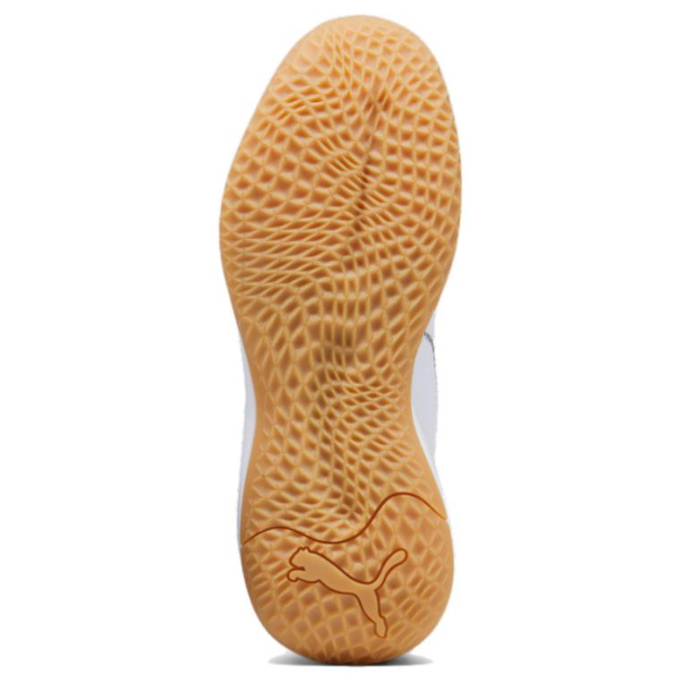 Puma Playmaker Pro Rundzehen Schnürschuhe Stoßdämpfend Rutschfest Mid-Top Basketballschuhe Herren Sneaker Weiß Grau 379019-01