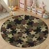 Glam Round Fox Multicolor Carpet, Non-Slip Floor Mat for Hallway