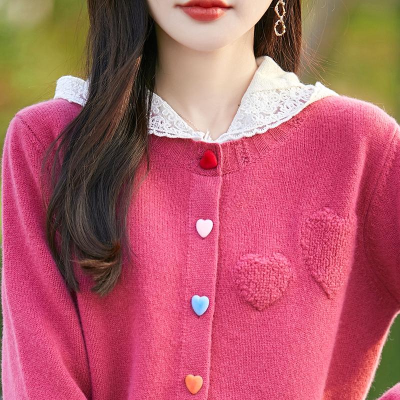 Pulover de damă din cașmir Qinghe cașmir 30% cașmir 70% lână cardigan toamnă și iarnă din cașmir moale și cald