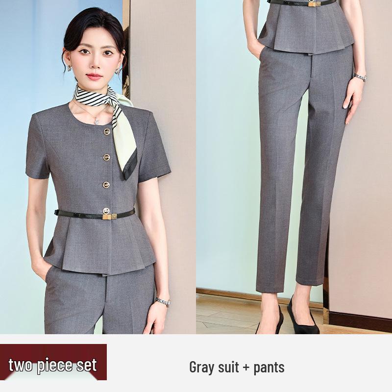 Women's High-End Workwear Set: Elegant Jewelry Store/Hotel Reception Attire