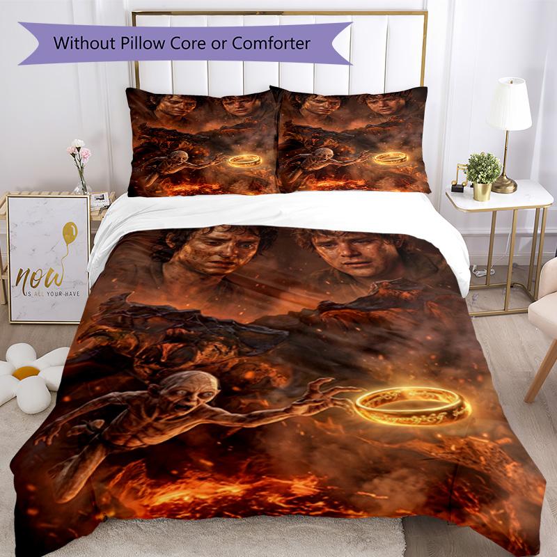 Lord Rings Quilt Cover Set Suitable for Playroom Machine Washable Perfect Gift for Friends Family