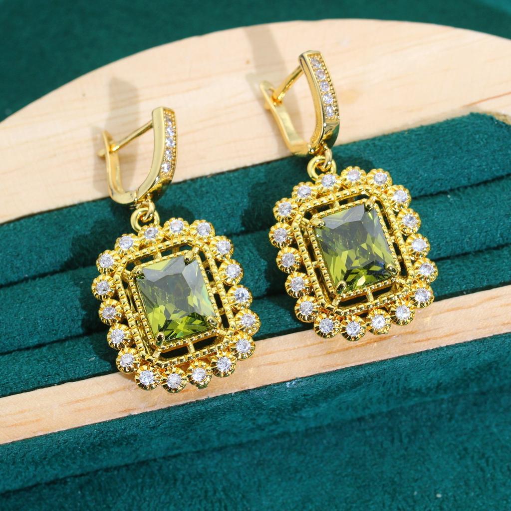 Euro-n Style Bride Wedding Party Dress Dinner Dress Accessories Set Zircon Inlaid Bracelet Necklace