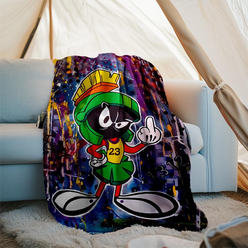 Marvin the Martian1 printed throw blanket—lightweight,soft,warm;versatile blanket for all seasons—perfect as &air-conditioning throw,nap blanket