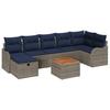 Garden Sofa Set 8 Pieces Grey Poly Rattan