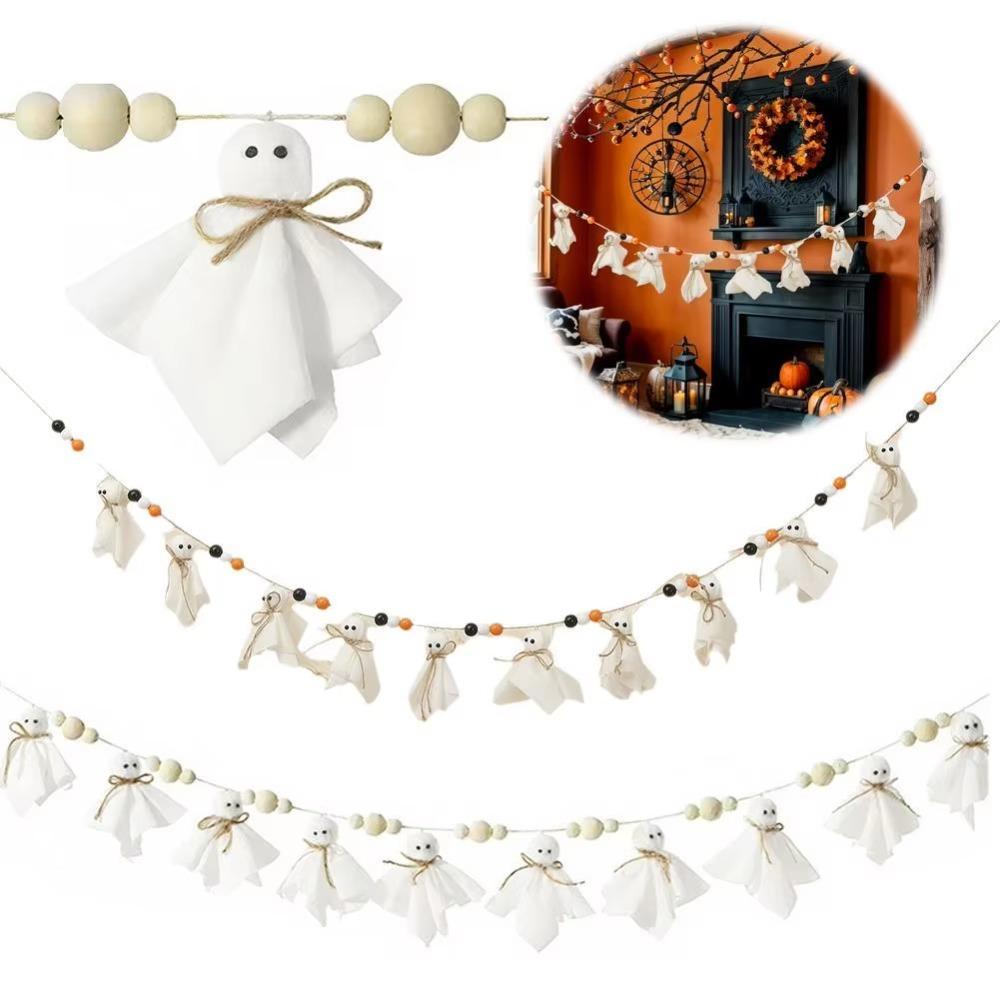 84 inch Hanging Ghost String Reusable Hallowee Hanging Decoration Halloween Spooky Pentant  Outdoor