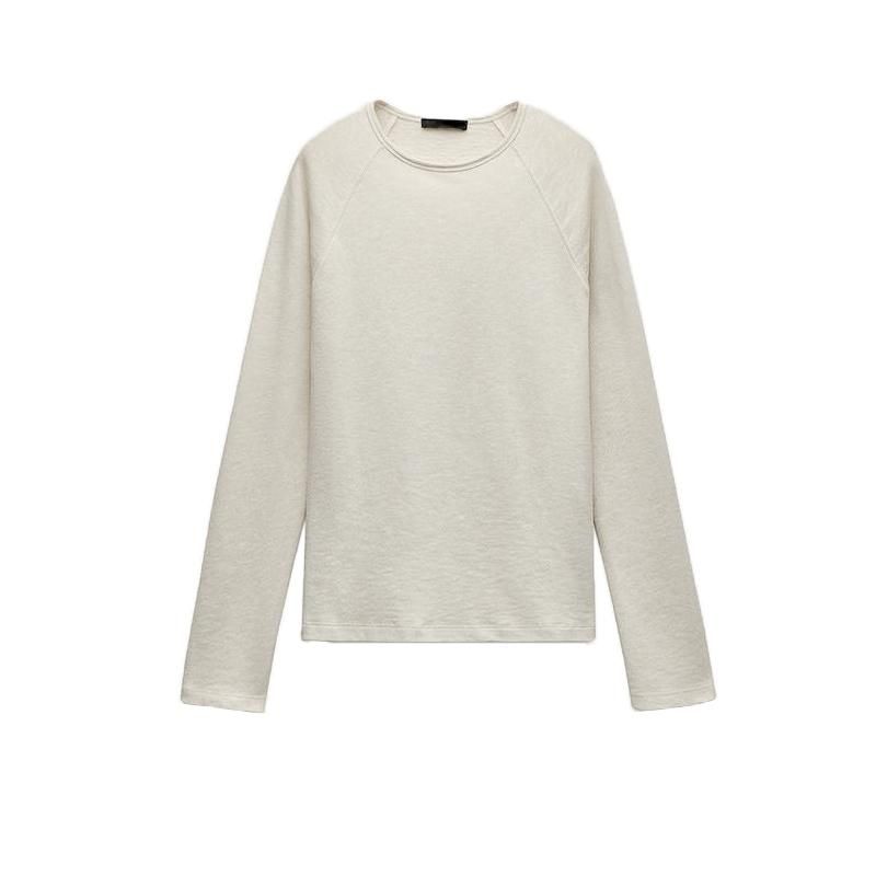 Spring New Arrival Easiest for Match Casual Inner Wear Base Minimalist Cotton round Neck Long Sleeves Cotton T-shirt 0085180