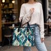 Elegant Moroccan Pattern Tote Bag Casual Large Capacity Daily Carry Handbag