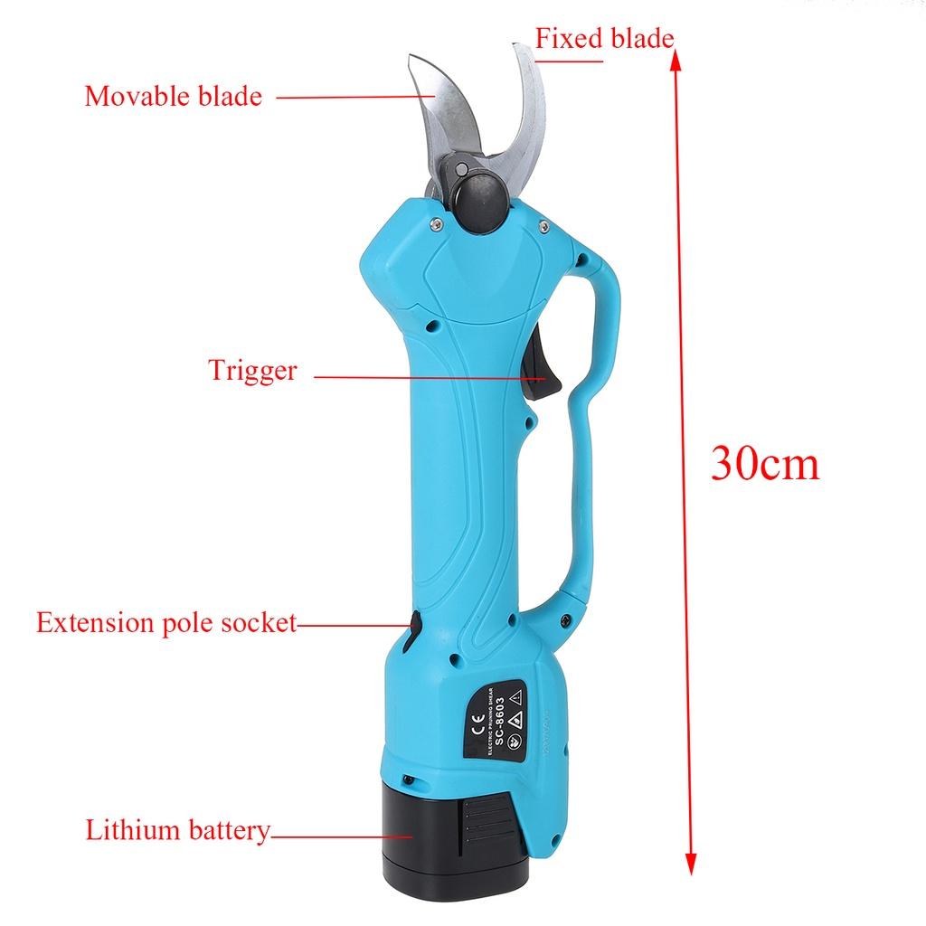 16.8V 88VF Cordless Pruner Electric Pruning Shear 2000mAh Lithium-ion Battery Efficient Fruit Tree Bonsai Pruning Branch Cutter