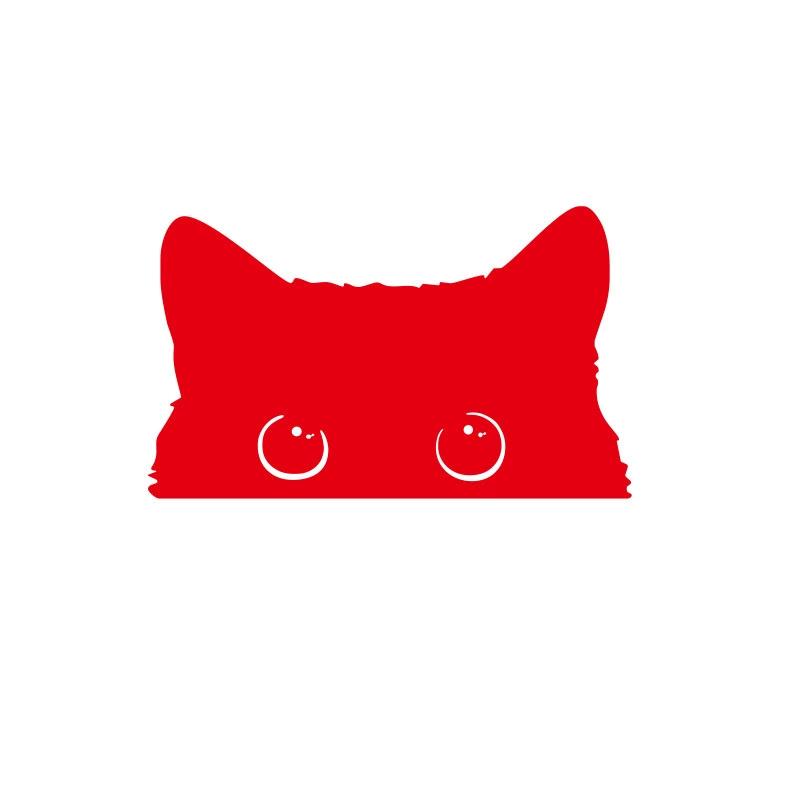 

1 шт. для автомобиля мотоцикла персонализированные декоративные наклейки милая голова кошки модифицированные наклейки на тело наклейки с защитой от царапин красный