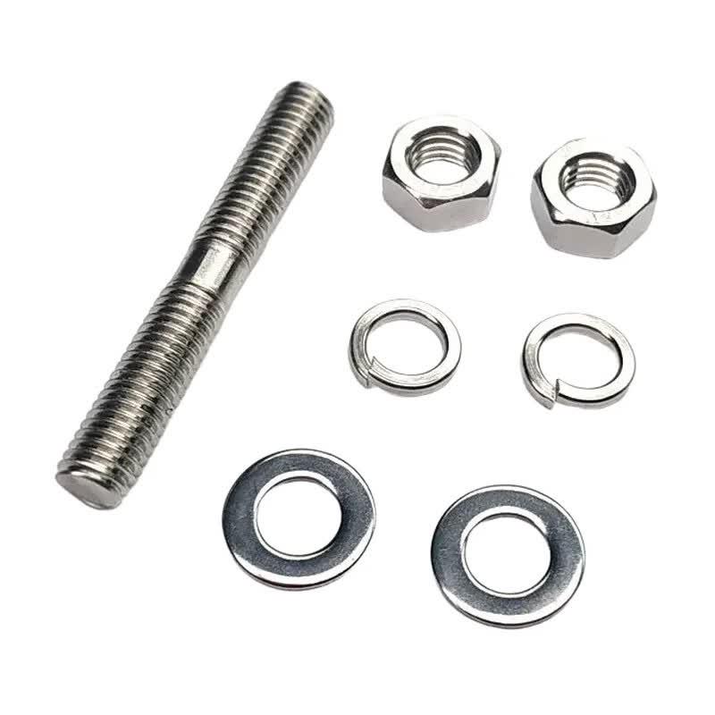 304 Stainless Steel Double-Ended Bolt & Nut Set