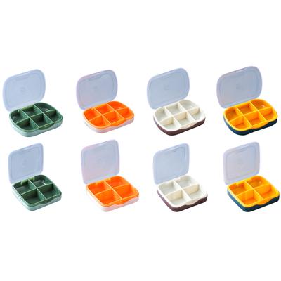 4/6Grids Waterproof Pill Organizer Portable Square Pill Box Pill Container Weekly Pill Splitter Box Storage Case