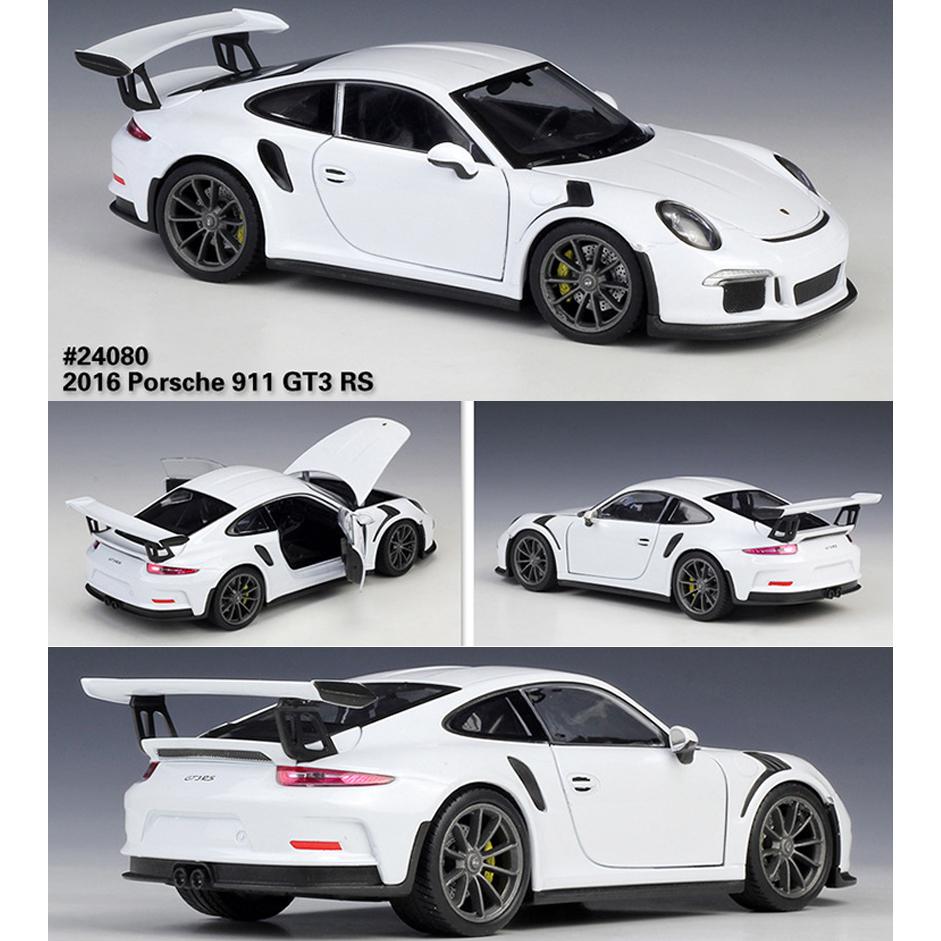1/24 WELLY Porsche 911 GT3 RS sulamist sportauto mudel survevalu metallist mänguasja võidusõiduauto mudel High Simulation Collection, kingitus lastele