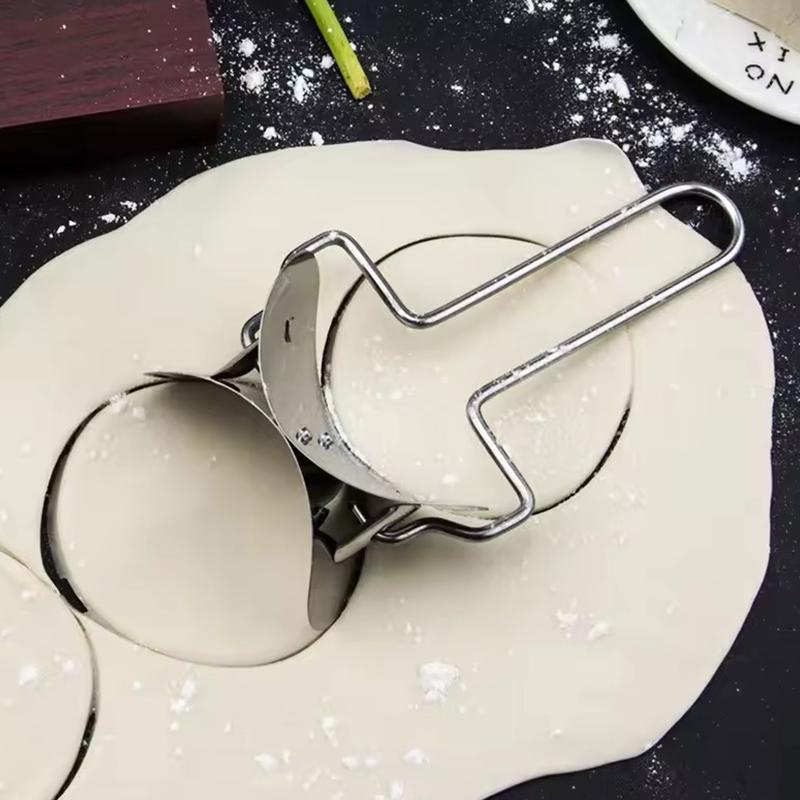 1 Stück Edelstahl Teigtaschenform Ausstecher Manuelle Teigkreisroller Maschine Teigtaschen Zubereitung DIY Handgemacht Kochwerkzeuge ZYF