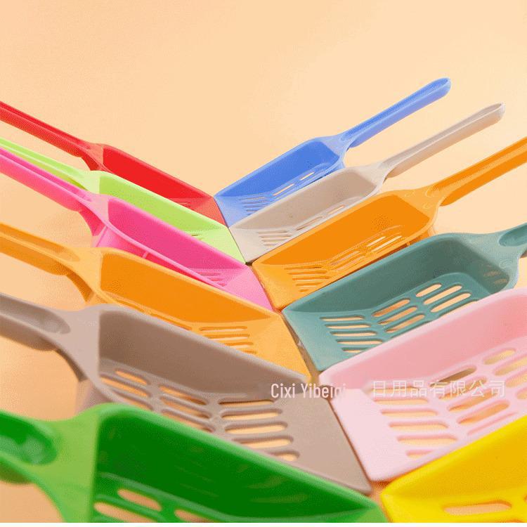 Lopatka na stelivo pro kočky s dlouhou rukojetí s velkými otvory pro tofu stelivo