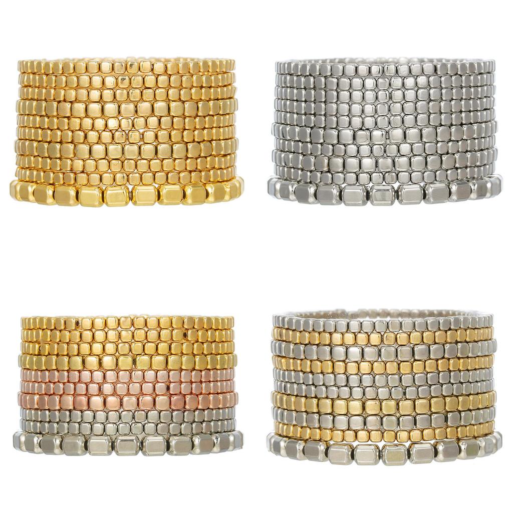 Bracelet Charme Bohème Multicouche avec Cordon Élastique pour Femmes Cadeau de Voyage
