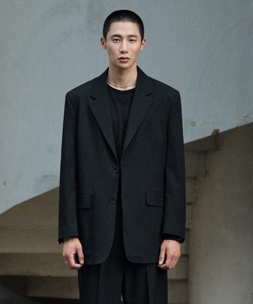 Stco Twill Comfort Setup Blazer_Black (Real Oversized Fit)_Sejvz77Osb