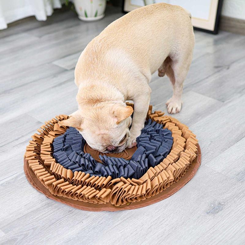 Dog Snuffle Mat Interactive Treat Puzzle Toys Slow Feeder with Licking Mat Improving Intelligence for Puppy 19" x 19"