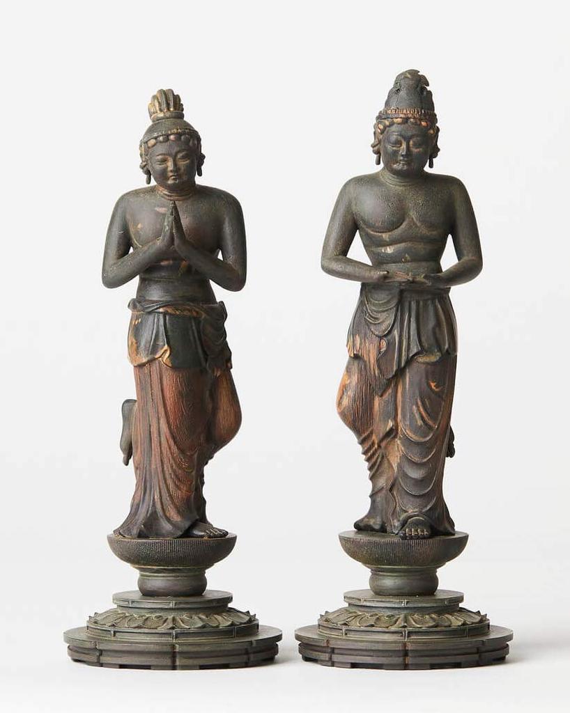 ISM TanaCOCORO Kannon Bodhisattva Seishi Bodhisattva of Statue Figure National Treasure ISM Bosatsu Seishi tc3746 [Palm] & (Set 2)_Buddha (Kannon
