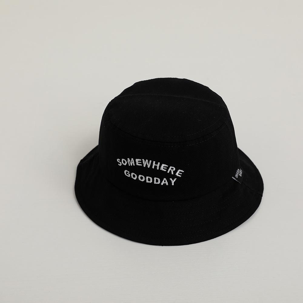 

New Children Bucket Hats For Boys Girls Spring Autumn Thin Cap Letter Panama Sunhat Outdoor Hiking Fishing Hat Fisherman Caps чорний