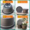 Resin Planters for Bulbs Bulb Plant Pot with Saucer, 10 Inch 13 Wide Flowerpot Sturdy Lilies Drainage Holes, Indoor Outdoor Planter Tulips