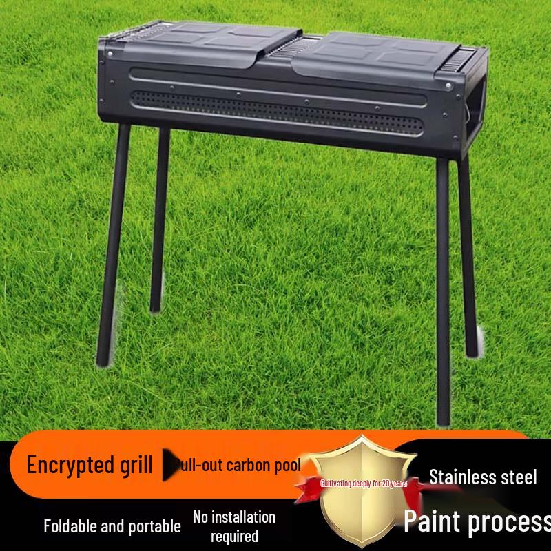 Deluxe Foldable Portable Outdoor Charcoal BBQ Grill