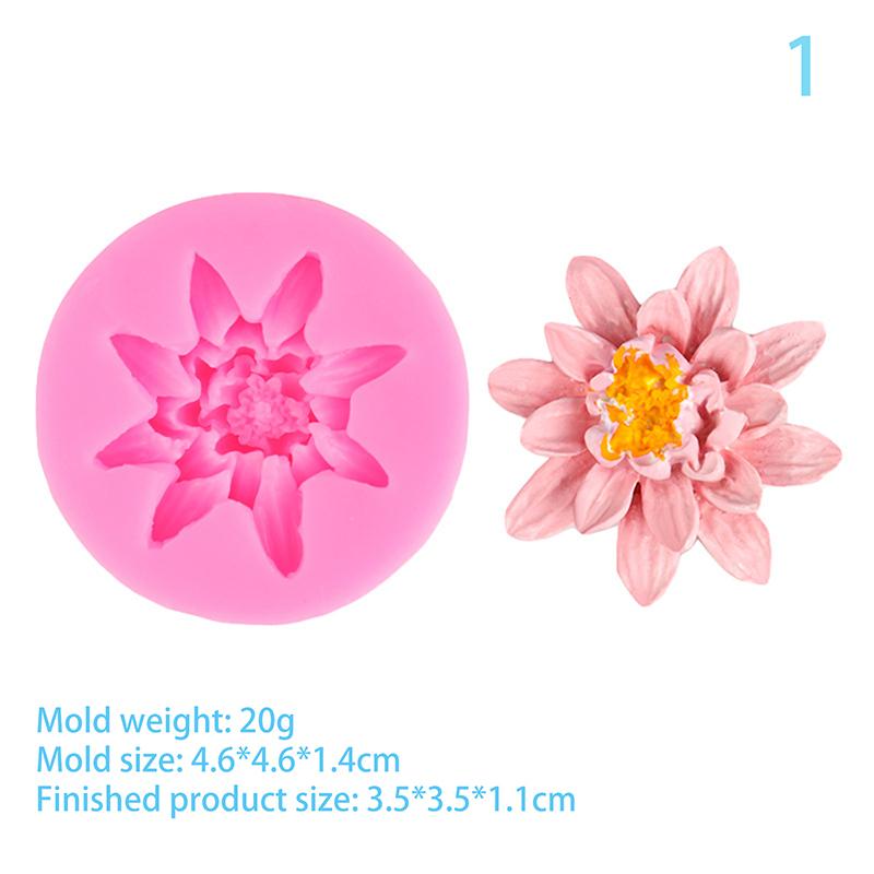 Multi-style Flower Collection Silicone Mold DIY Cake Embellished With Liquid Fondant Chocolate Decorative Kitchen Baking Mould