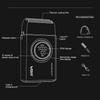 VGR V-377 Mini Hair Trimming Metal Shell Hair Clipper Smart Digital Display Shaver Professional Reciprocating Electric Clipper Safe and Skin-friendly