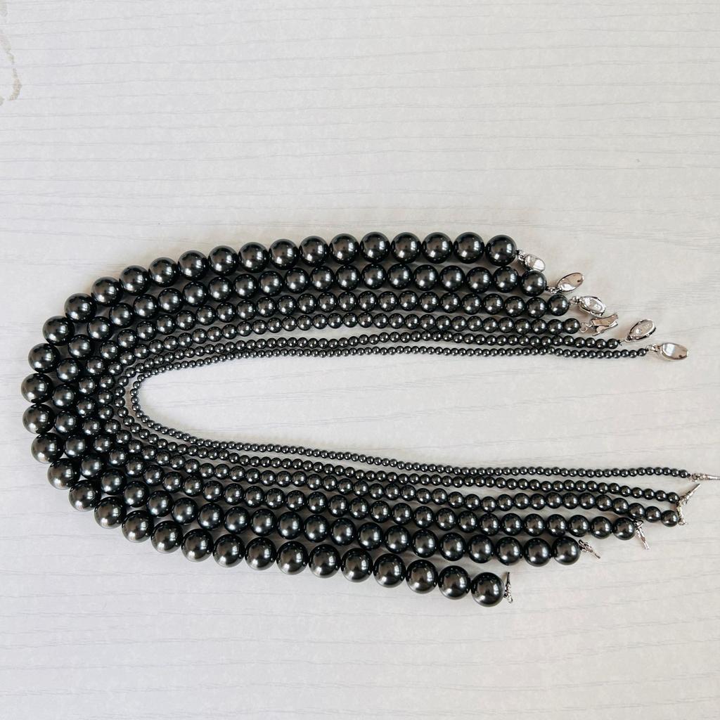 Tahitian Pearl Necklace Jewelry Women's Versatile Niche Design Sweater Chain Round Strong Light Neck Chain Collarbone Chain