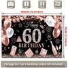 2D Plane - [Party Background] 2D Plane Banner 1 Piece - Banner for a Woman Celebrating Her 60th Birthday