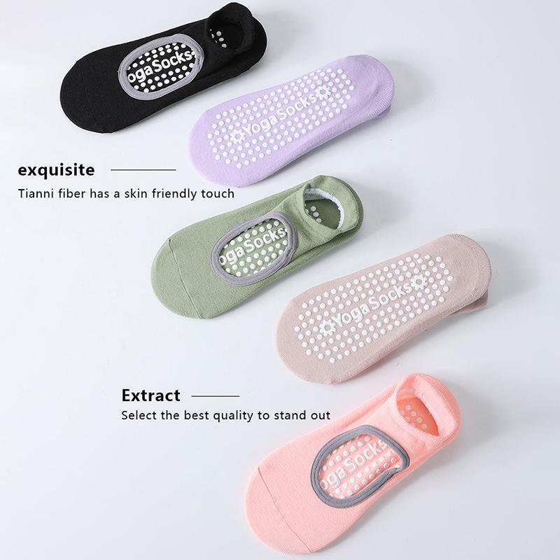 2023 New Yoga Socks Women Professional Non-Slip Pilates Sports Non-Slip Socks Summer Thin Backless Floor Socks