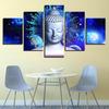 Buddha Buddhism 5 Panels Modular Wall Art Canvas HD Posters Painting for Living Room Bedroom Home Decor Pictures Decorations