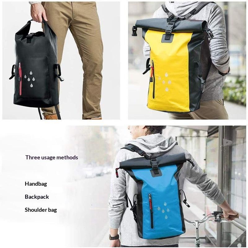Generic Pvc Waterproof Roll Top Backpack Large Capacity Multifunctional Outdoor Bag For Rafting Swimming Boating Camping
