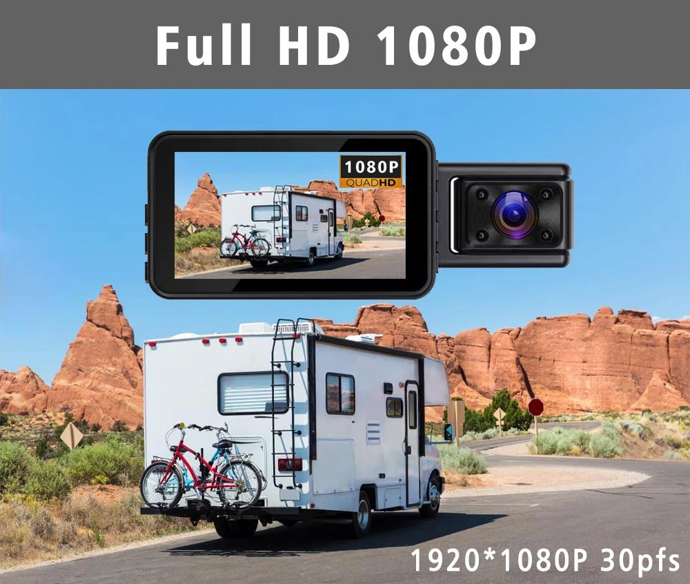 Wifi 2/3 Kamera Samochodowa DVR Dash Cam FHD 1080P 3 Kanały Obiektyw Kamera Samochodowa Wnętrze Dashcam Rejestrator Wideo Black Box Super Night Vision