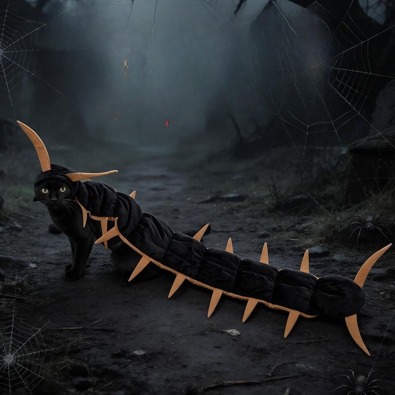 Funny 3D Centipede Pet Costume Halloween Cosplay Adjustable Dress‑up Outfit for Dog Cat Party Photo Decoration