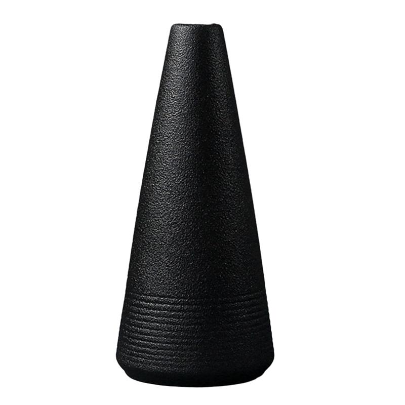 

Черная керамическая маленькая ваза для украшения дома, ремесла, настольный орнамент, простота, цветочный горшок для гостиной, садовый декор