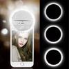 Mini LED Selfie Ring Light USB Rechargeable Portable Clip-On Lamp for Mobile Phone Live Stream Makeup Photography