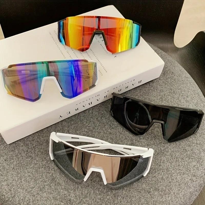 4pcs Oversized Wrap Frame Fashion Glasses Y2K Fashion Glasses Unisex Eyewear for Music Festivals Casual