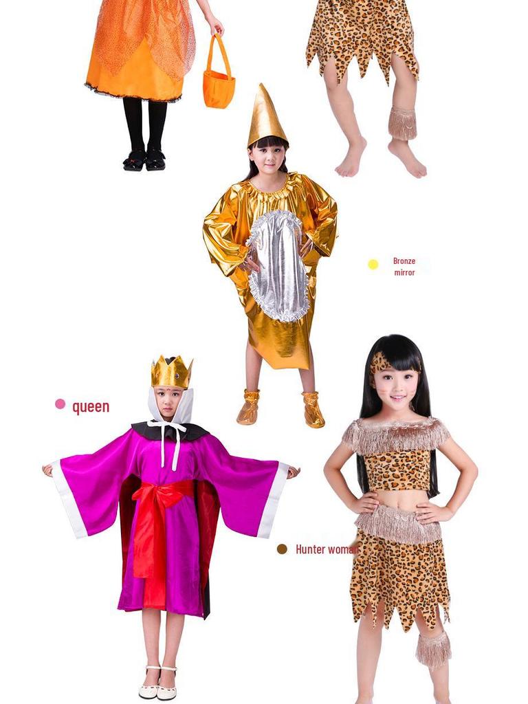 Children's Snow White & Seven Dwarfs Play Costumes: Prince, Hunter, & Magic Mirror Outfits