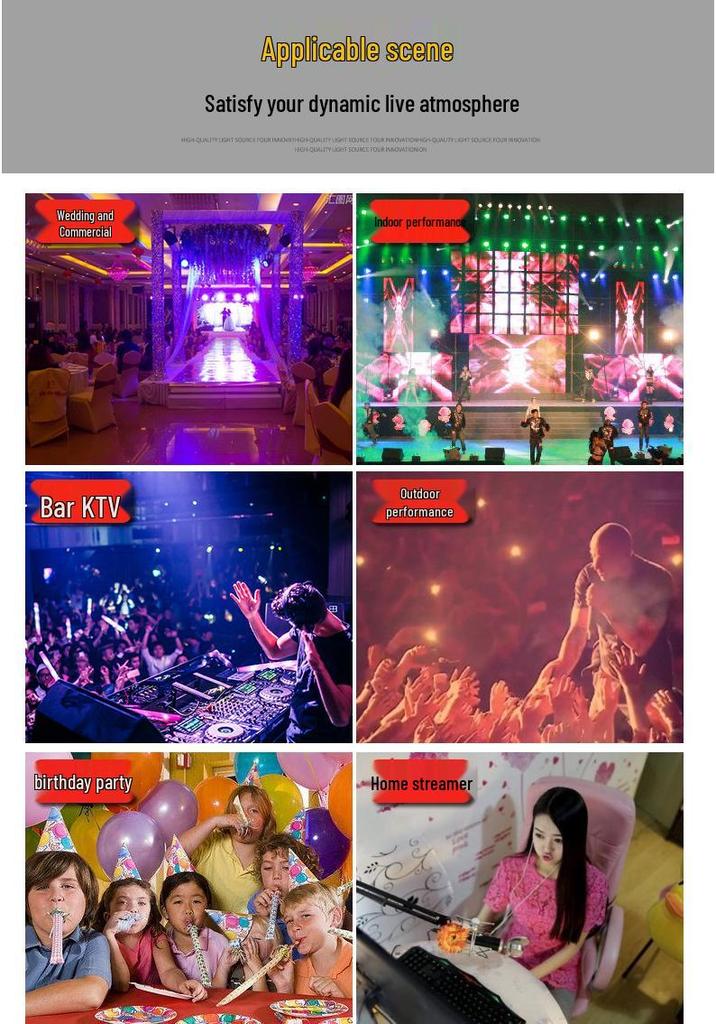 Seven-Color Sound-Activated Rotating Stage Laser LED Magic Ball for Parties & KTV Atmosphere.