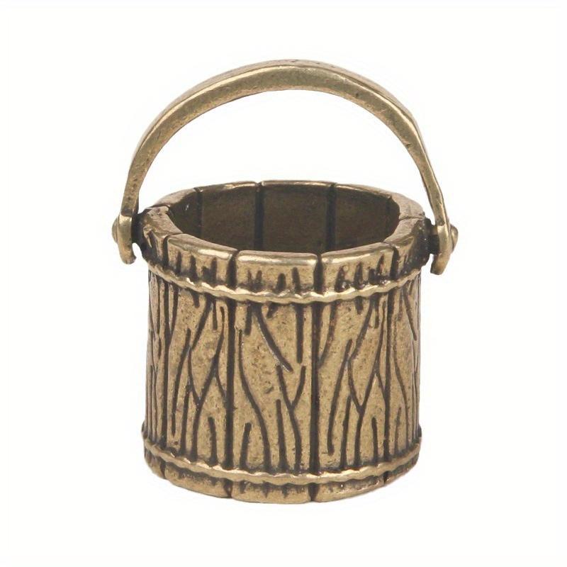 

1 шт. Антикварный Будда Чай Мини Набор Ведро Медная Чашка Латунный Брелок Подвеска Украшение для дома 1PC