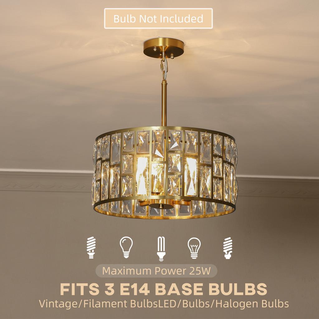 72 Glass Crystallite Chandelier - Gold-Tone